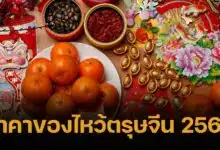 เช็กราคาของไหว้ตรุษจีน 2568 เนื้อสัตว์ ผลไม้ ขนมมงคล แพงขึ้น-ถูกลงกี่บาท