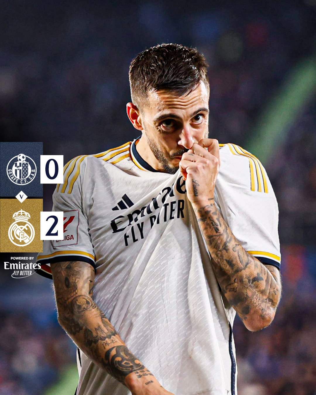 ผลบอลเมื่อคืนนี้ ลาลีกา เคตาเฟ่ เรอัล มาดริด