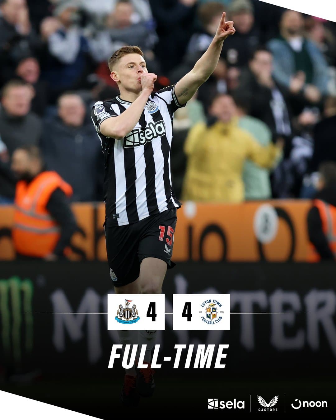 ผลบอลเมื่อคืนนี้ พรีเมียร์ลีก นิวคาสเซิ่ล ลูตัน