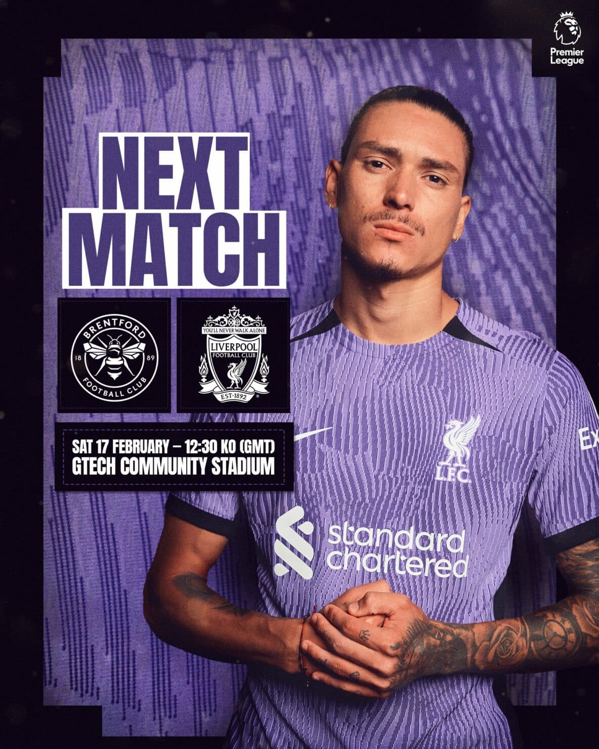 ดูบอลสด พรีเมียร์ลีก เบรนท์ฟอร์ด ลิเวอร์พูล