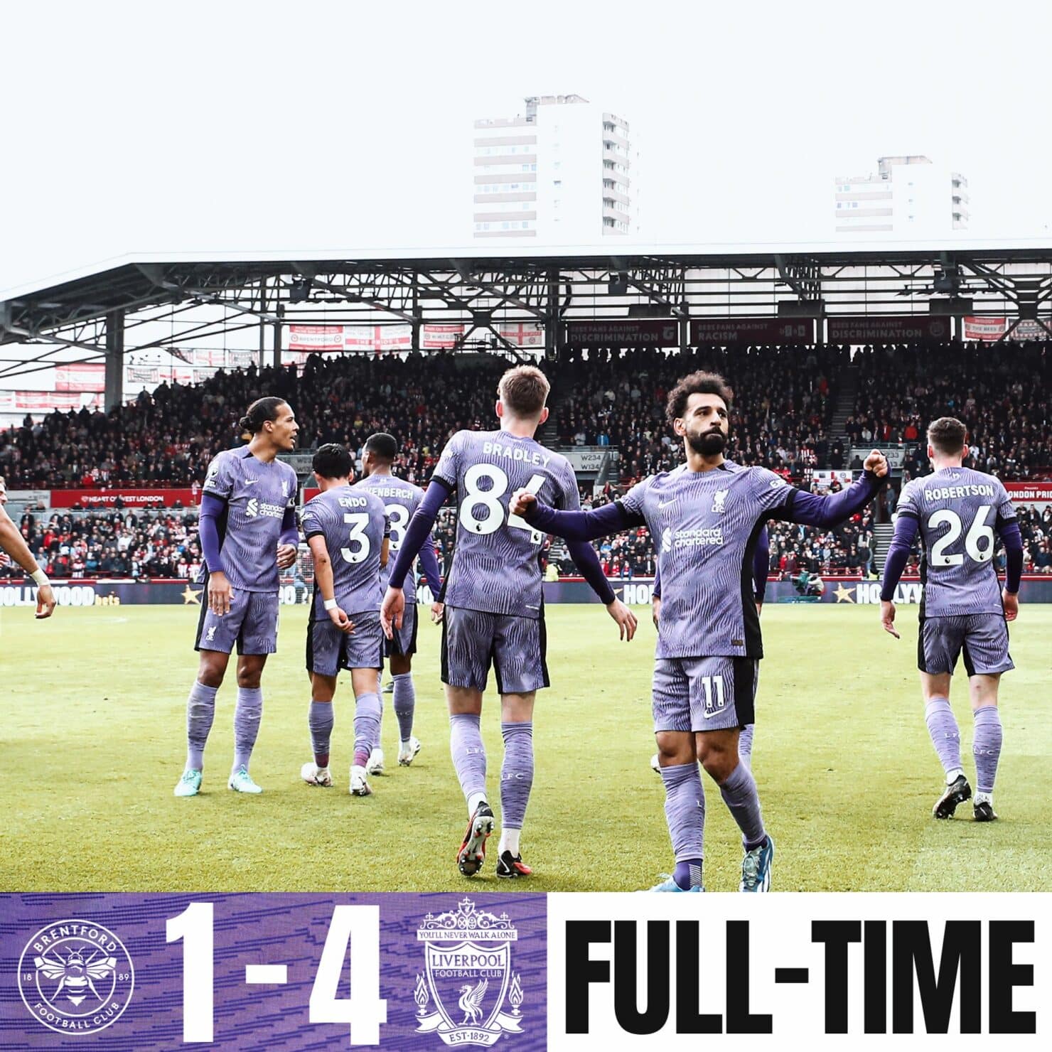 ผลบอลล่าสุด พรีเมียร์ลีก เบรนท์ฟอร์ด ลิเวอร์พูล