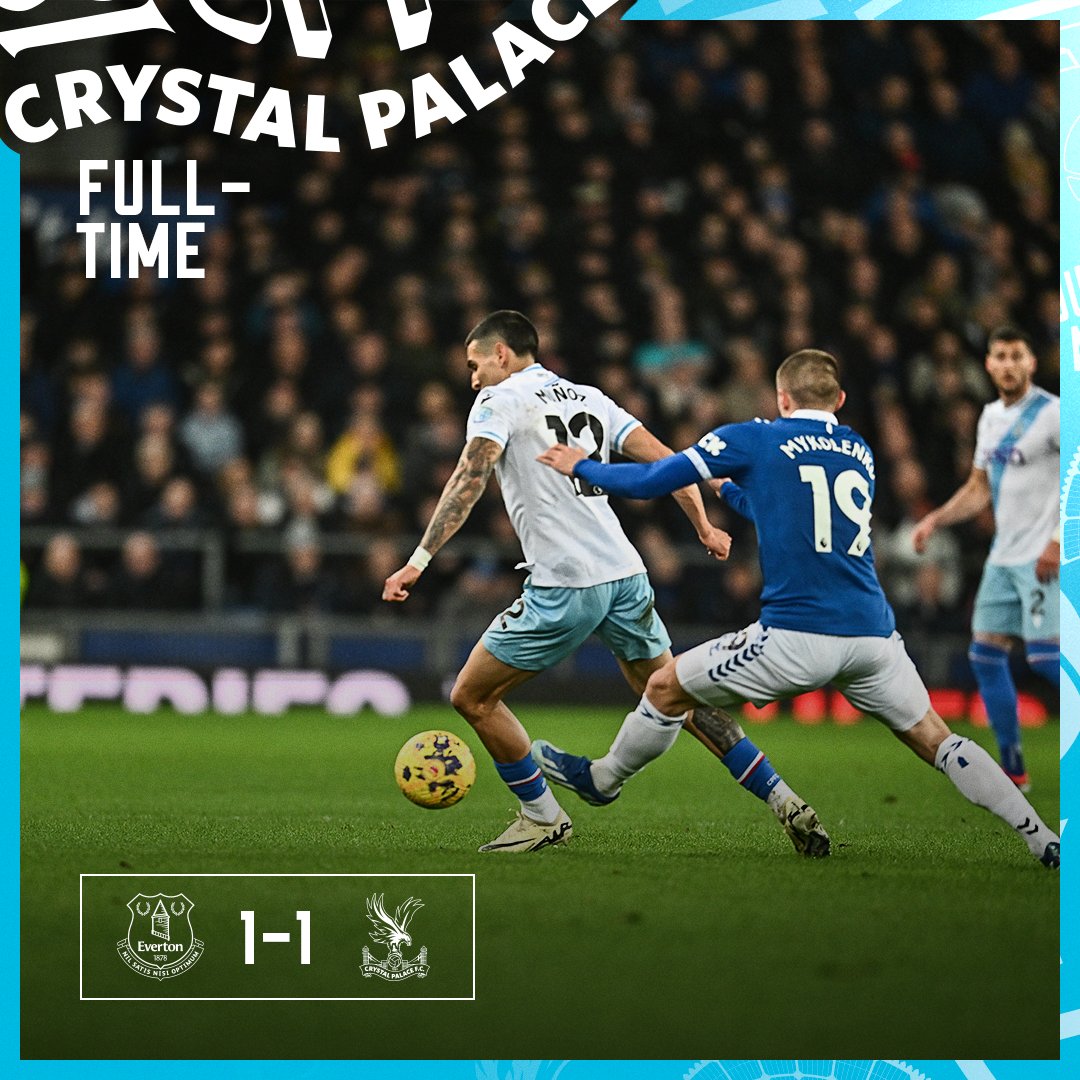 ผลบอลเมื่อคืนนี้ พรีเมียร์ลีก เอฟเวอร์ตัน พาเลซ