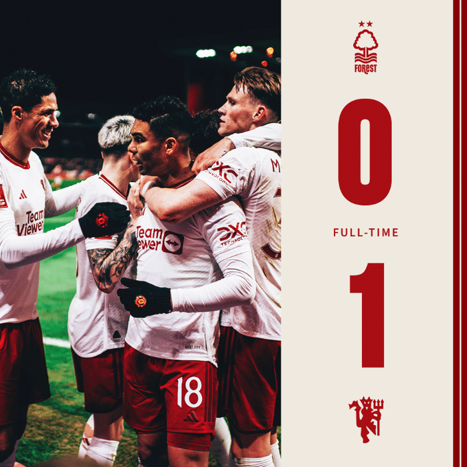 ผลบอลเมื่อคืนนี้ เอฟเอ ฟอเรสต์ แมนยู