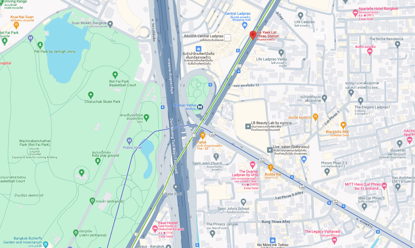 แผนที่ห้าแยกลาดพร้าว