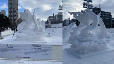 แข่งแกะสลักหิมะ ทีมไทย