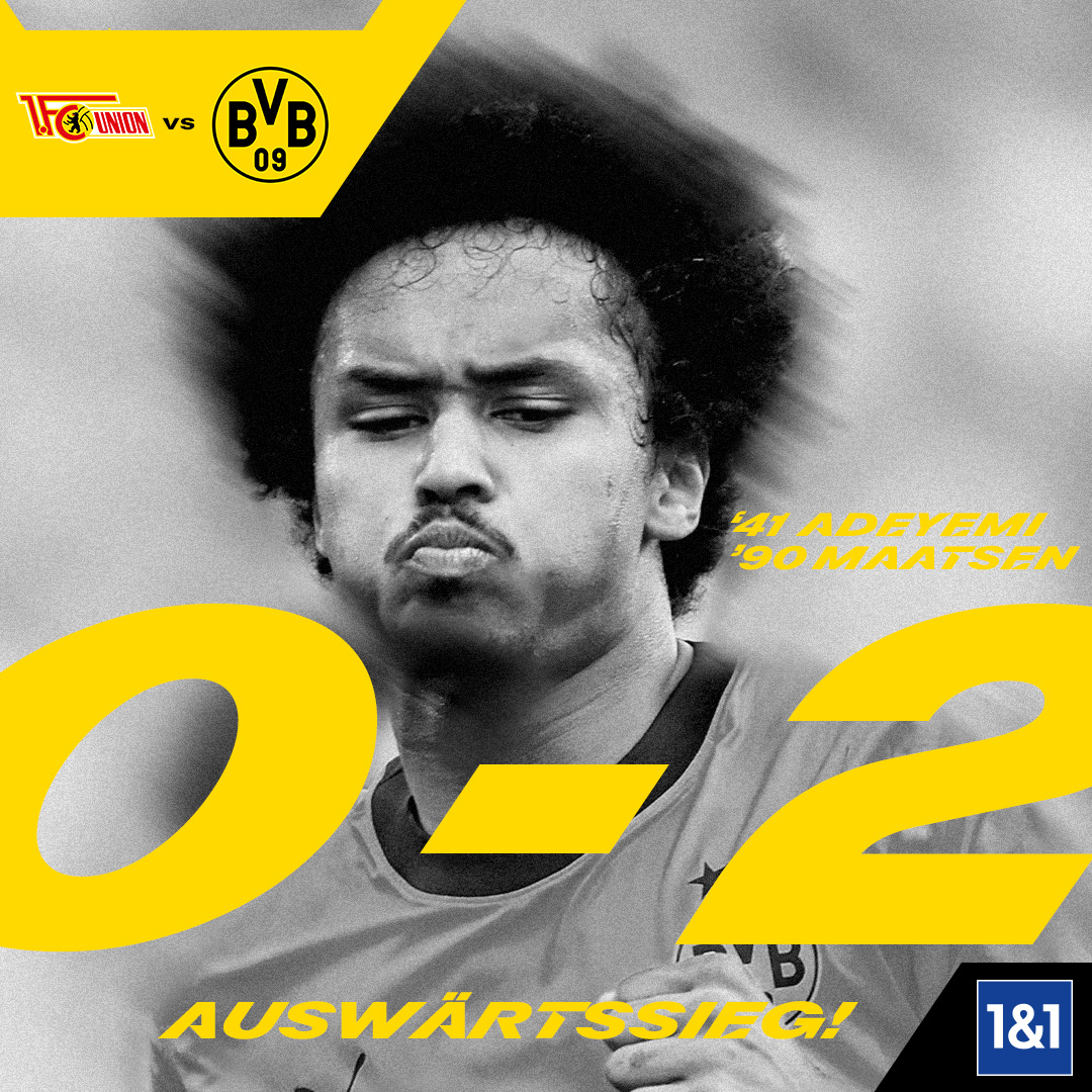 ผลบอลเมื่อคืนนี้ บุนเดสลีกา อูไนโอน เบอร์ลิน พบ ดอร์ทมุนด์