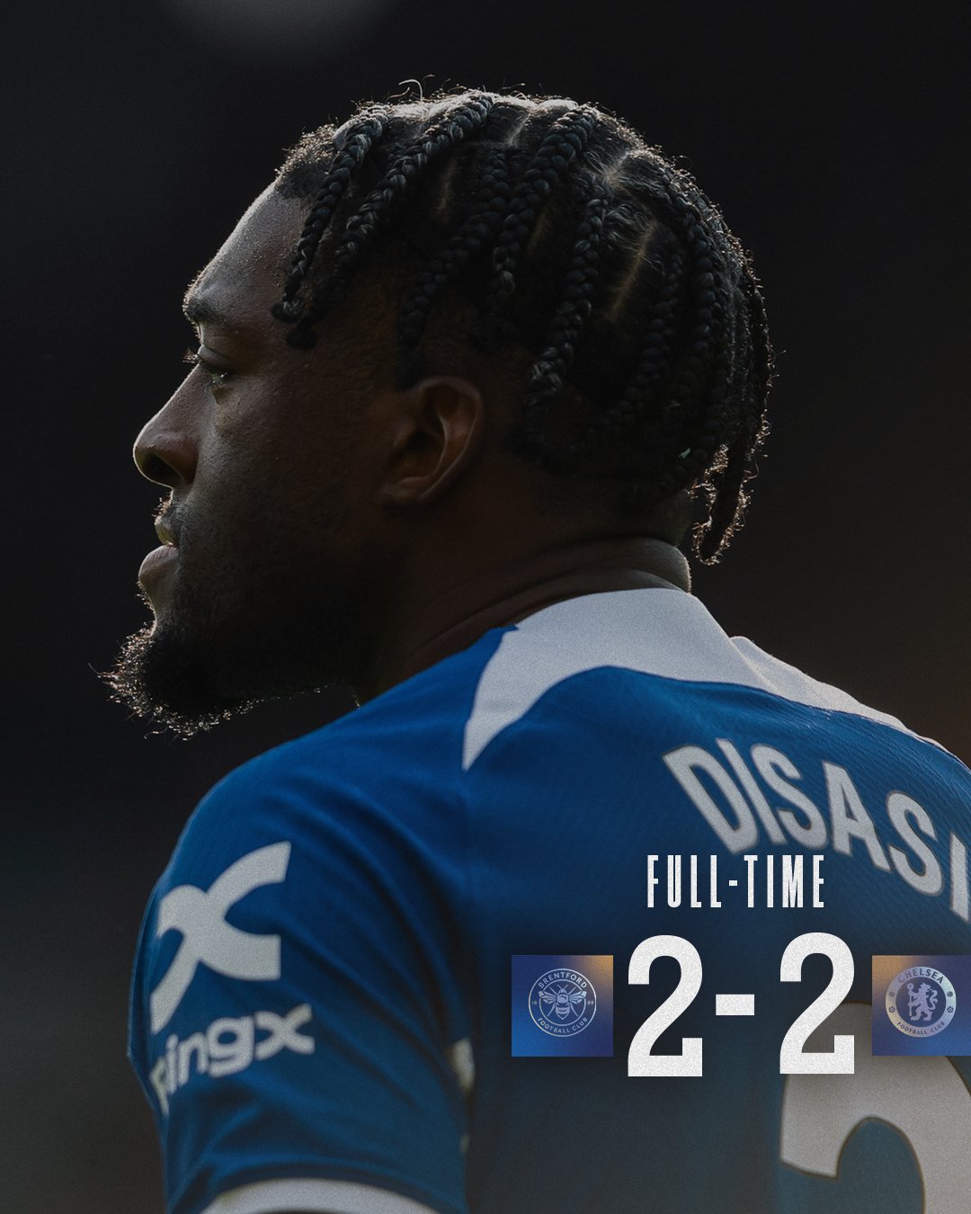 ผลบอลเมื่อคืนนี้ พรีเมียร์ลีก เบรนท์ฟอร์ด เชลซี