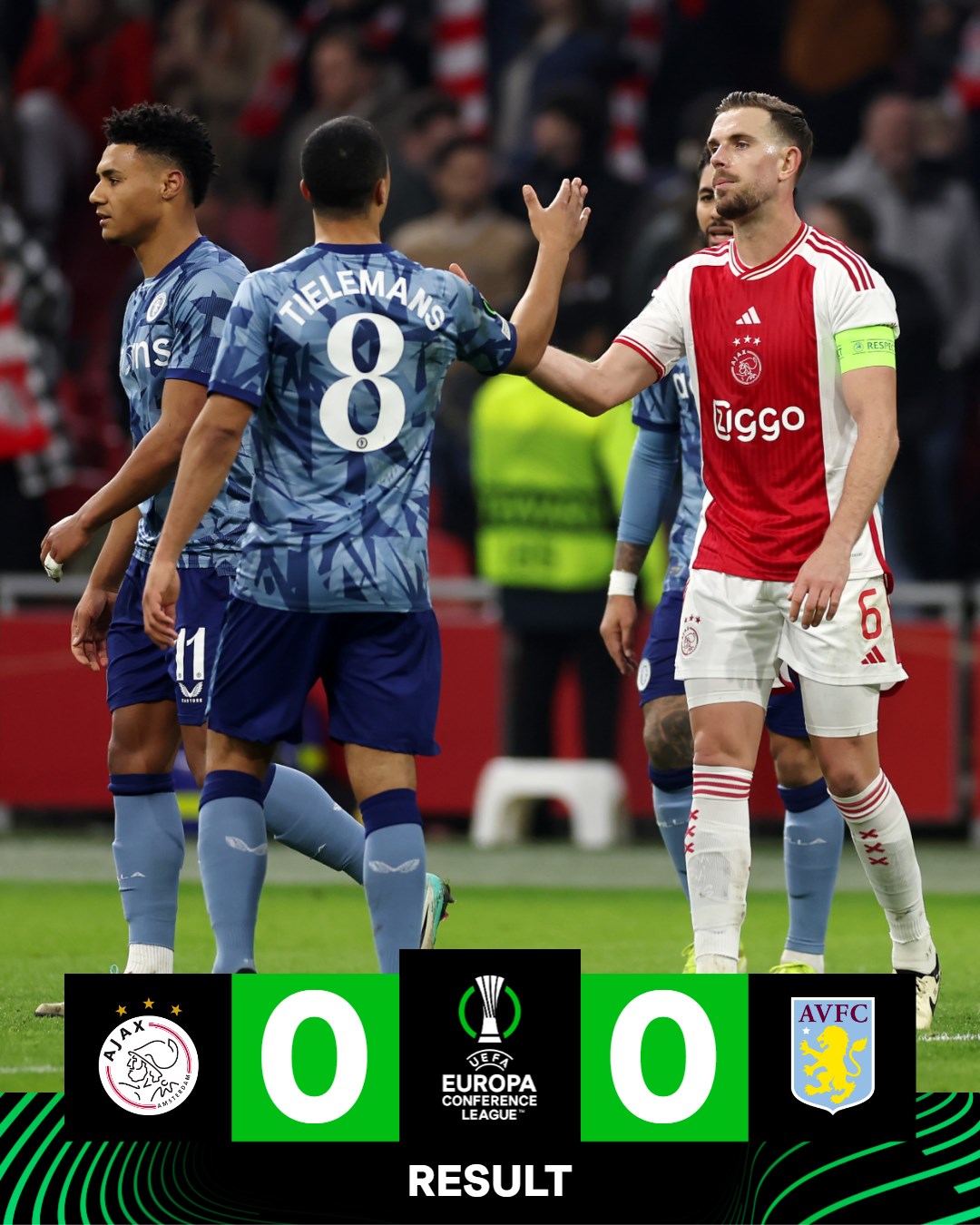 ผลบอลเมื่อคืนนี้ คอนเฟอเรนซ์ อาแจ็กซ์ วิลล่า