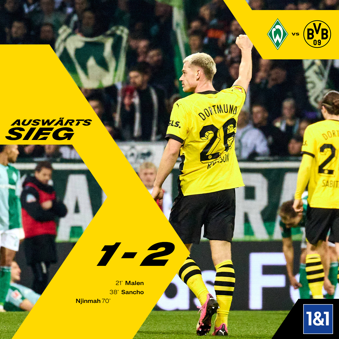 ผลบอลเมื่อคืนนี้ บุนเดสลีกา เบรเมน ดอร์ทมุนด์