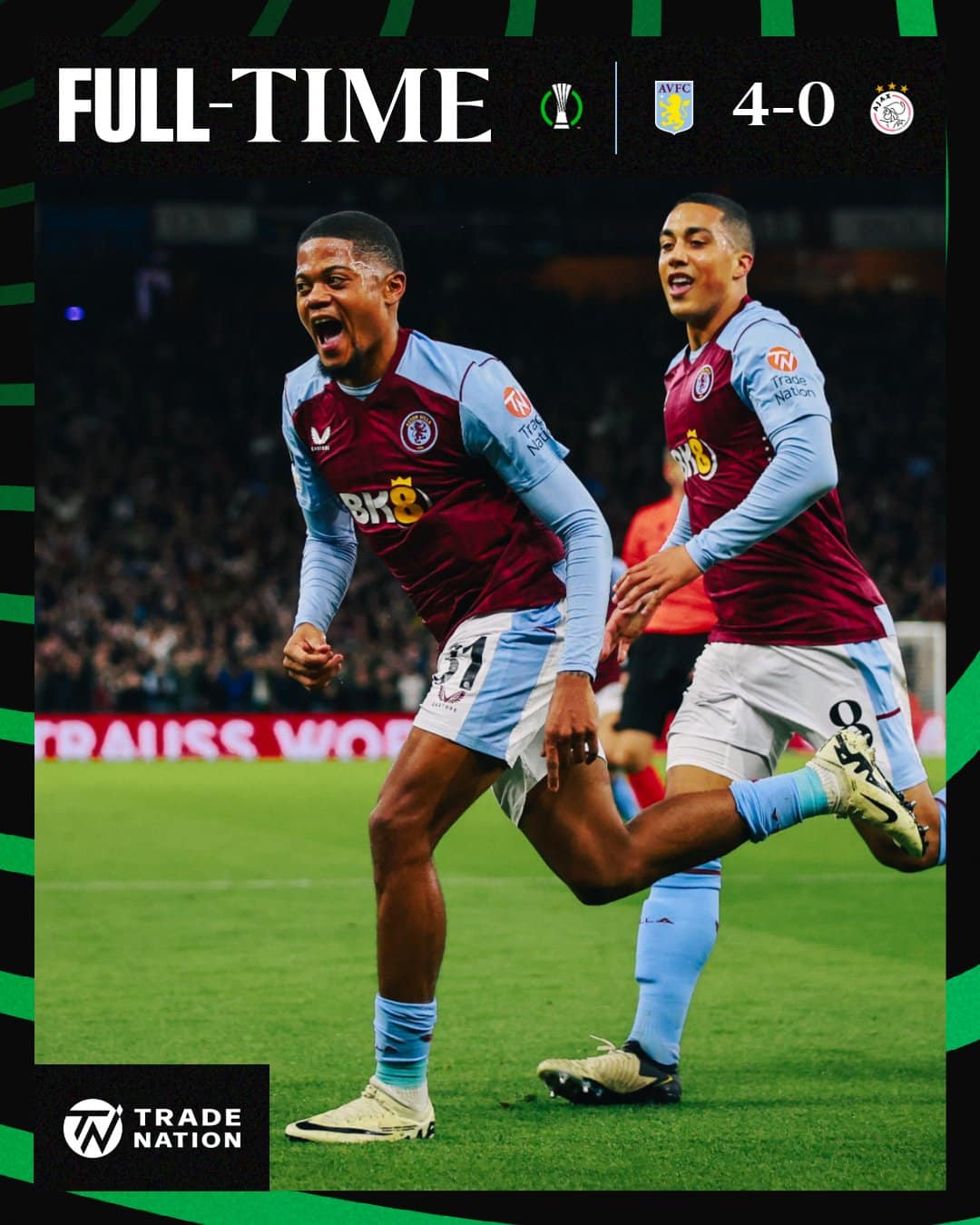 ผลบอลเมื่อคืนนี้ คอนเฟอเรนซ์ วิลล่า อาแจ็กซ์