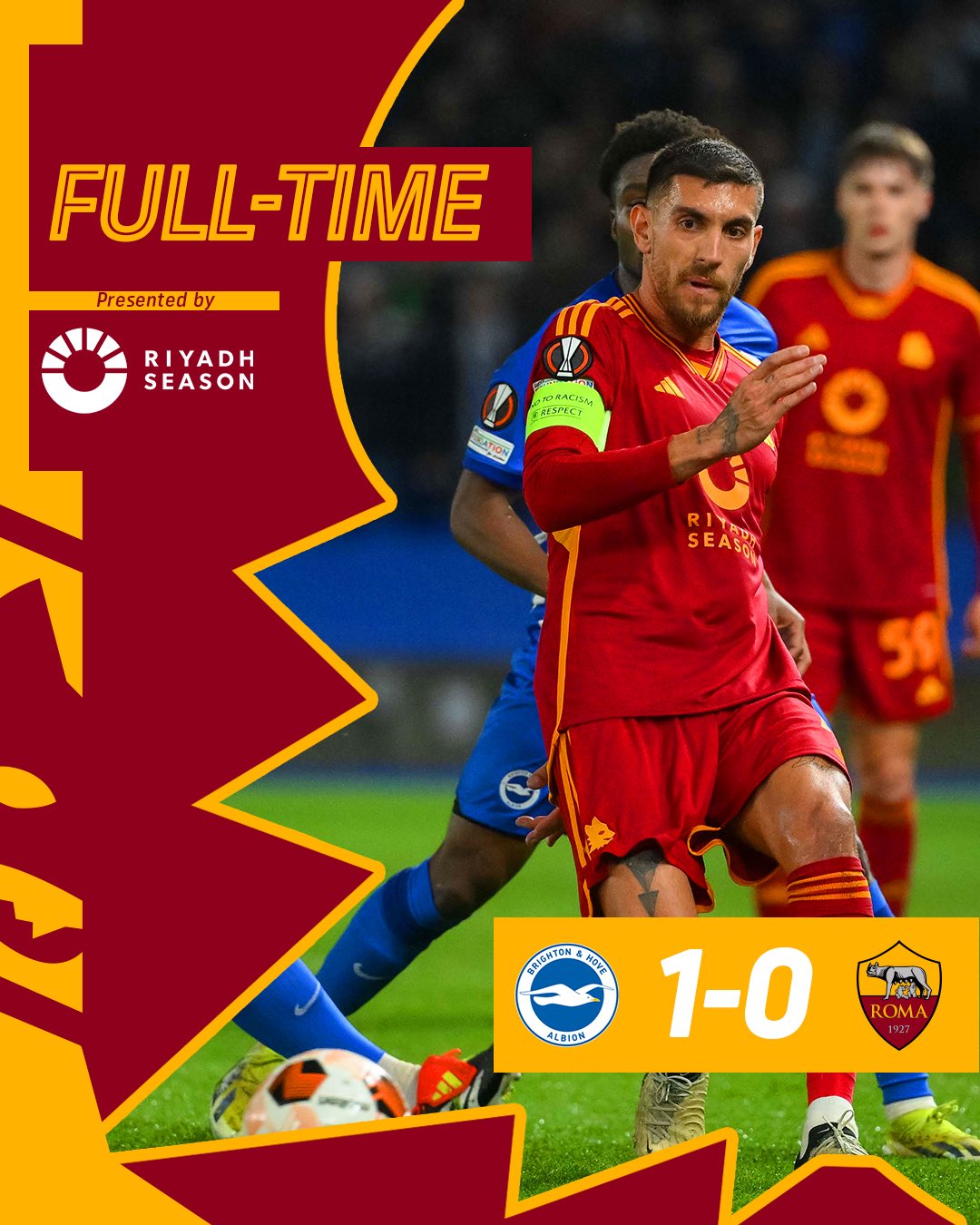 ผลบอลเมื่อคืนนี้ ยูโรปา ไบรท์ตัน โรม่า