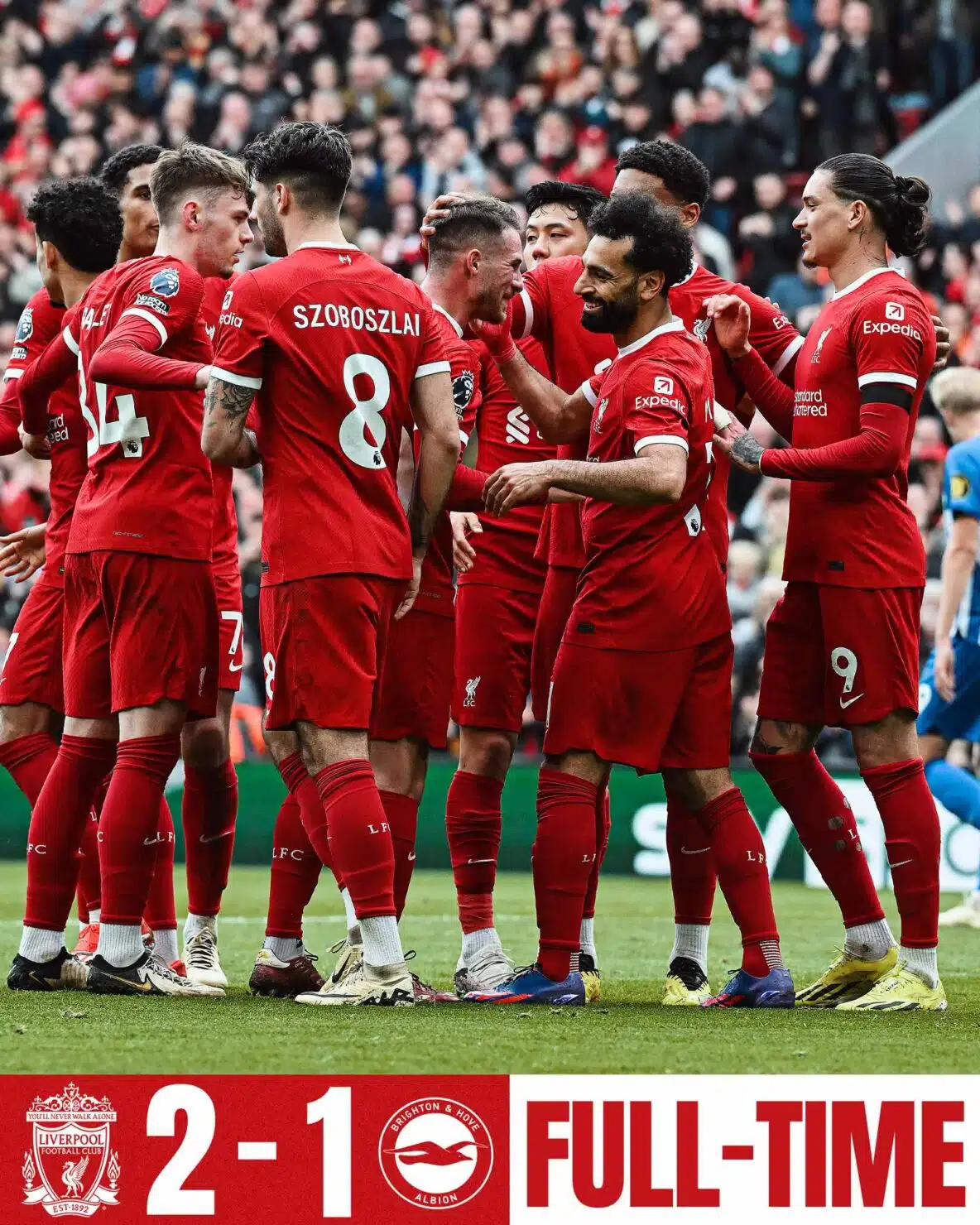 ผลบอลล่าสุด พรีเมียร์ลีก ลิเวอร์พูล ไบรท์ตัน