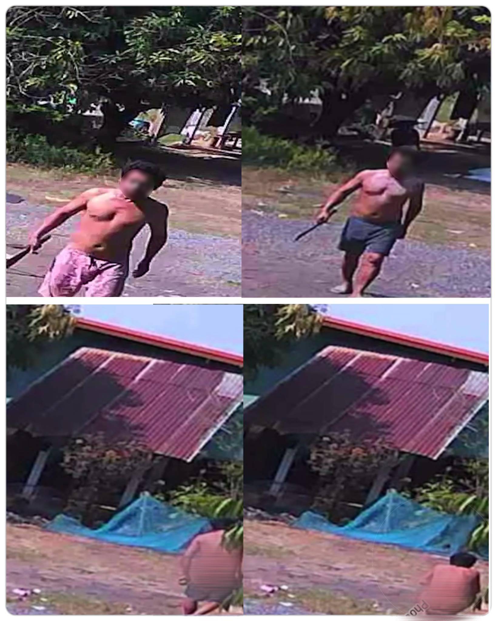 ชายถือมีดบุกบ้าน