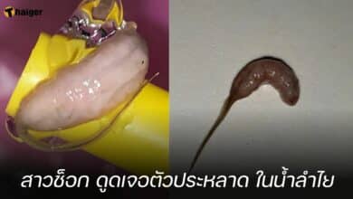 สาวช็อก ดูดเจอตัวประหลาด ในน้ำลำไย