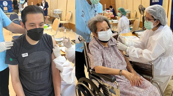 หนุ่ม ศรราม พาแม่ไปฉีดวัคซีนโควิด