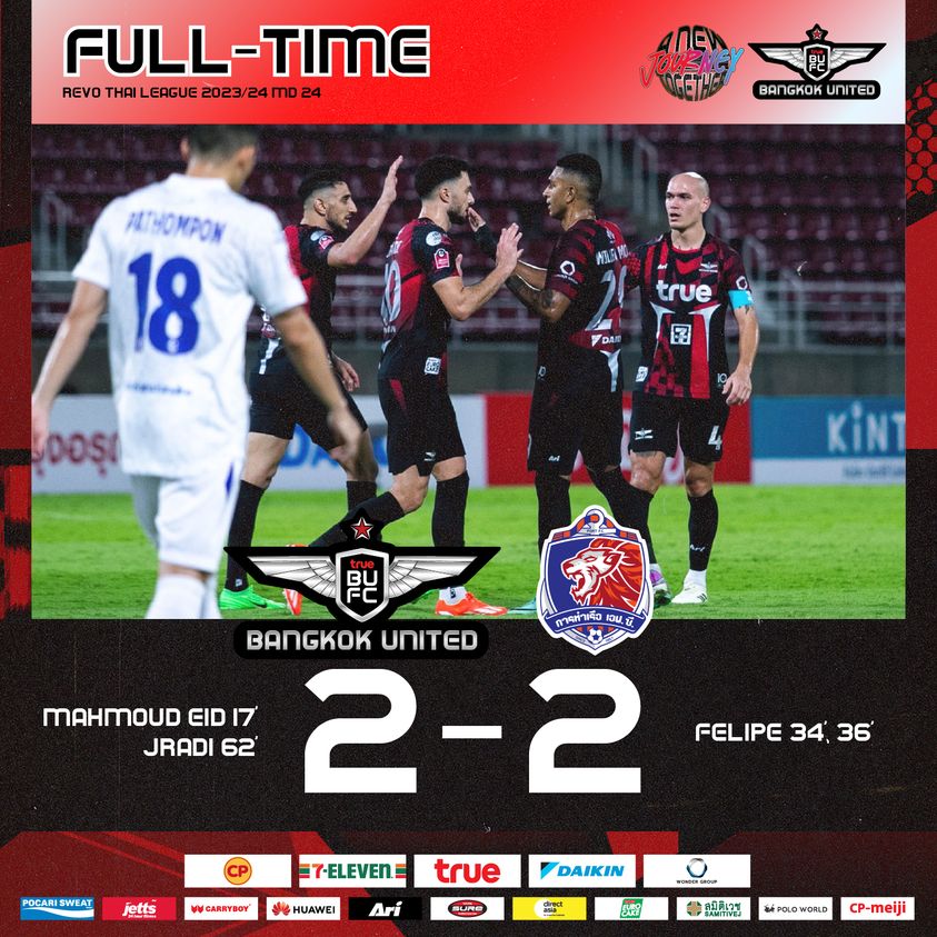 ผลบอลล่าสุด ไทยลีก แบงค็อก การท่าเรือ