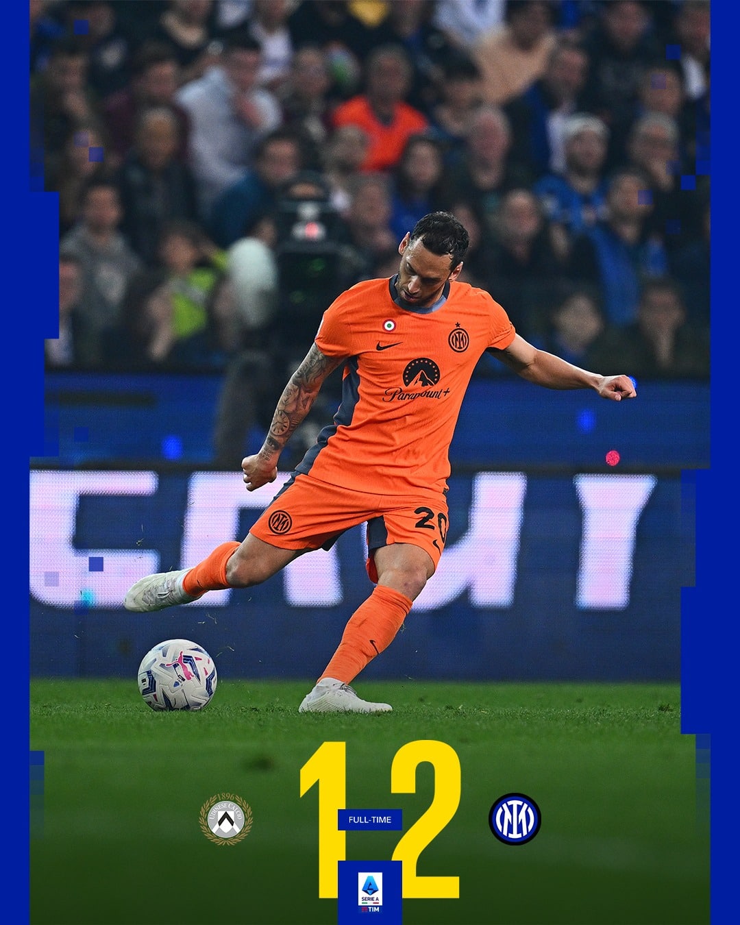 ผลบอลเมื่อคืนนี้ กัลโช่ อูดิเนเซ่ อินเตอร์