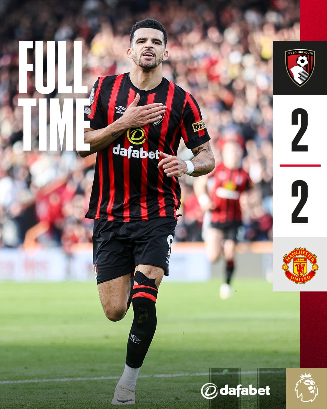 ผลบอลเมื่อคืนนี้ พรีเมียร์ลีก บอร์นมัธ แมนยู