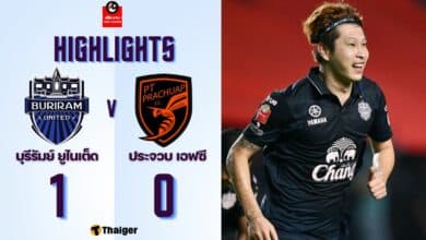 ผลบอลล่าสุด ไทยลีก บุรีรัมย์ ประจวบ