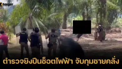 ตำรวจยิงปืนช็อตไฟฟ้า จับกุมชายคลั่ง