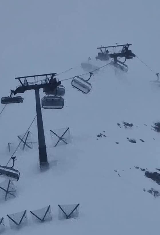 กระเช้าลอยฟ้า ลมพัดแรง