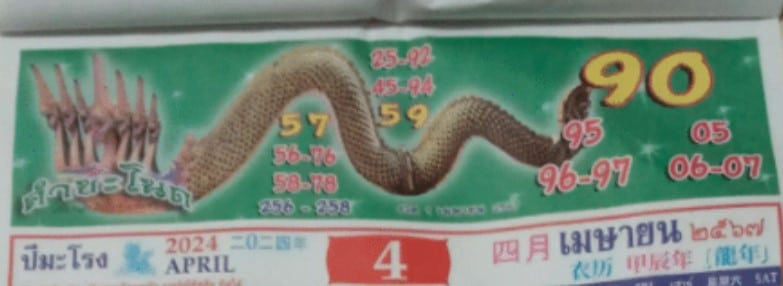 เลขคำชะโนด เข้ารางวัล 1 4 67