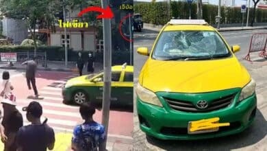 แท๊กซี่ชนคนข้ามทางม้าลาย