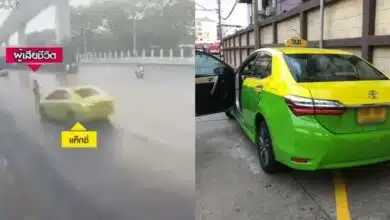 แท๊กซี่เมาขับชนตำรวจจราจร