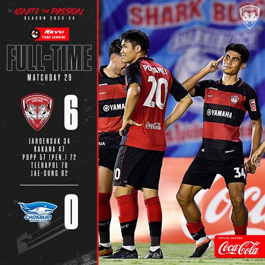 ผลบอลล่าสุด ไทยลีก เมืองทอง ชลบุรี