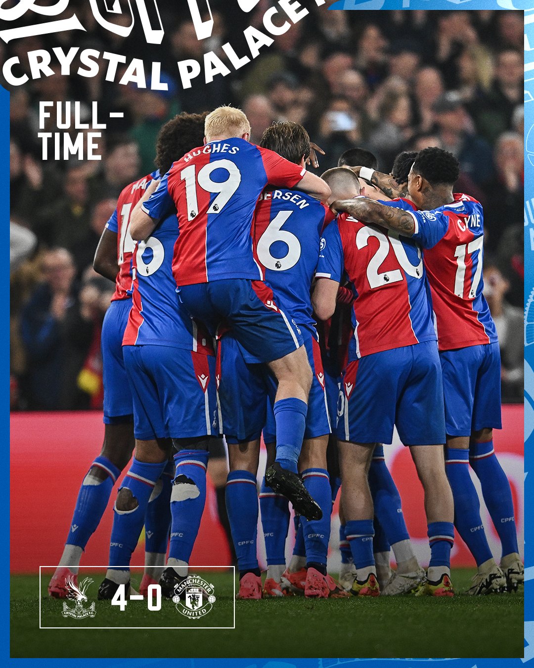 ผลบอลเมื่อคืนนี้ พรีเมียร์ลีก พาเลซ แมนยู