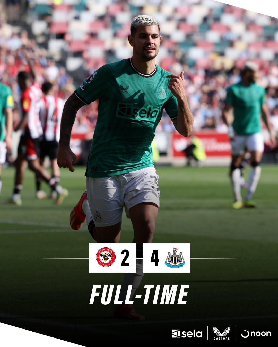 ผลบอลเมื่อคืนนี้ พรีเมียร์ลีก เบรนท์ฟอร์ด นิวคาสเซิ่ล