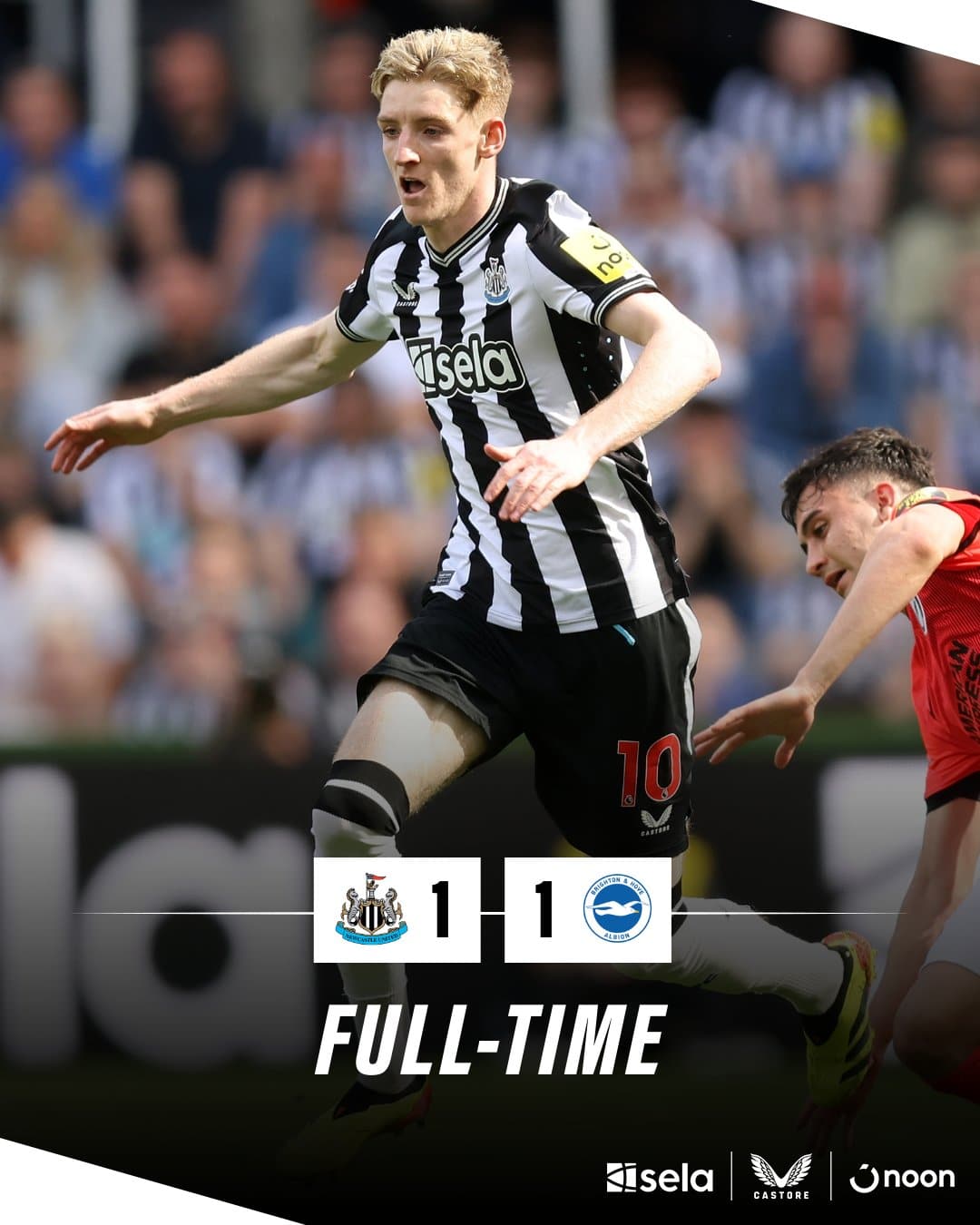 ผลบอลเมื่อคืนนี้ พรีเมียร์ลีก นิวคาสเซิ่ล ไบรท์ตัน