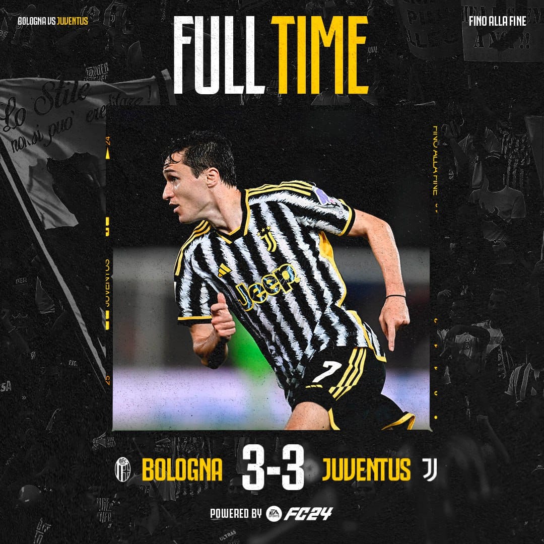 ผลบอลเมื่อคืนนี้ กัลโช่ โบโลญญ่า ยูเวนตุส