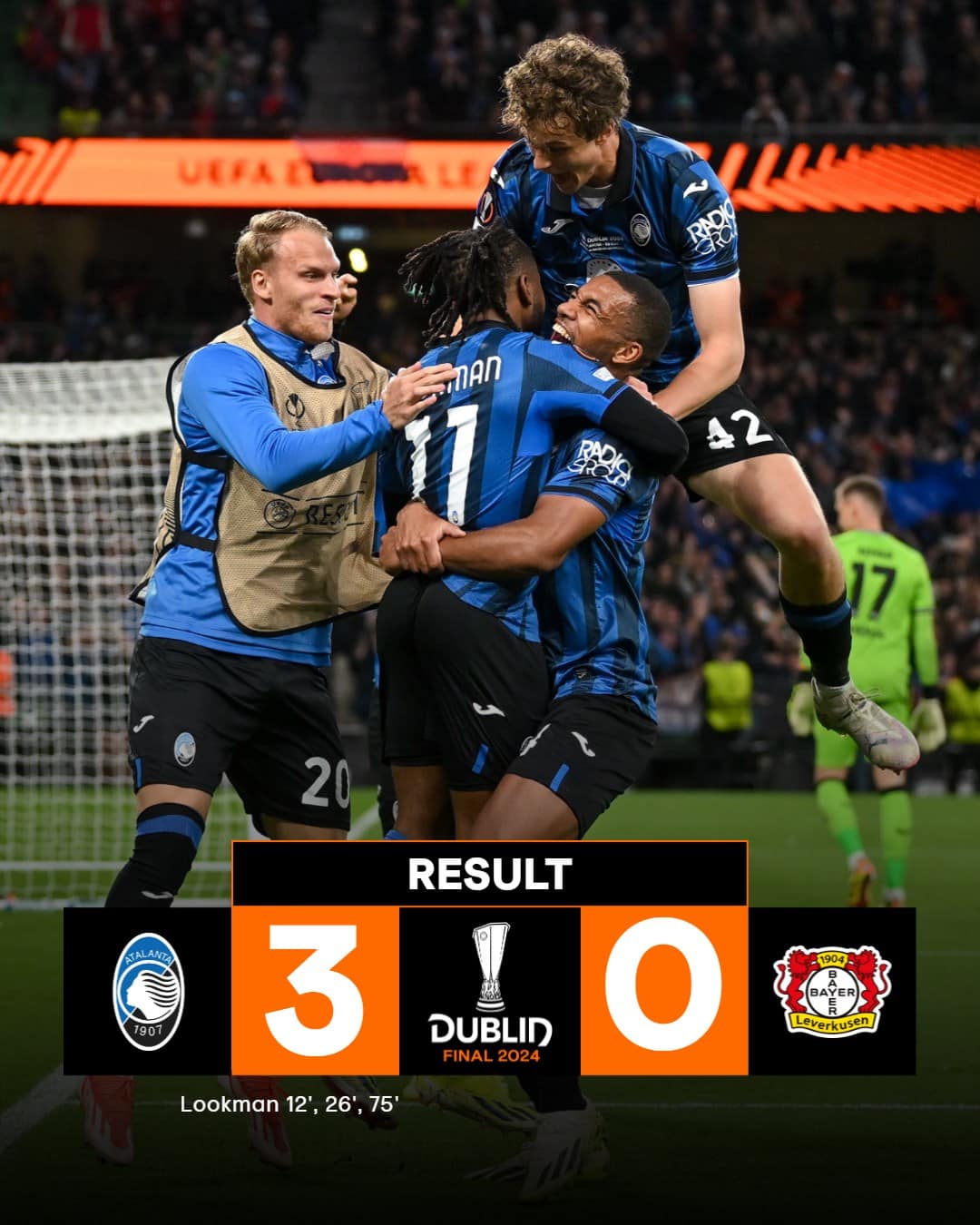 ผลบอลเมื่อคืนนี้ ยูโรปา อตาลันต้า เลเวอร์คูเซ่น