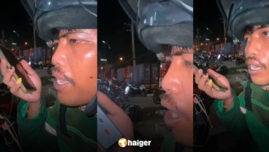 Rider gets scolded.