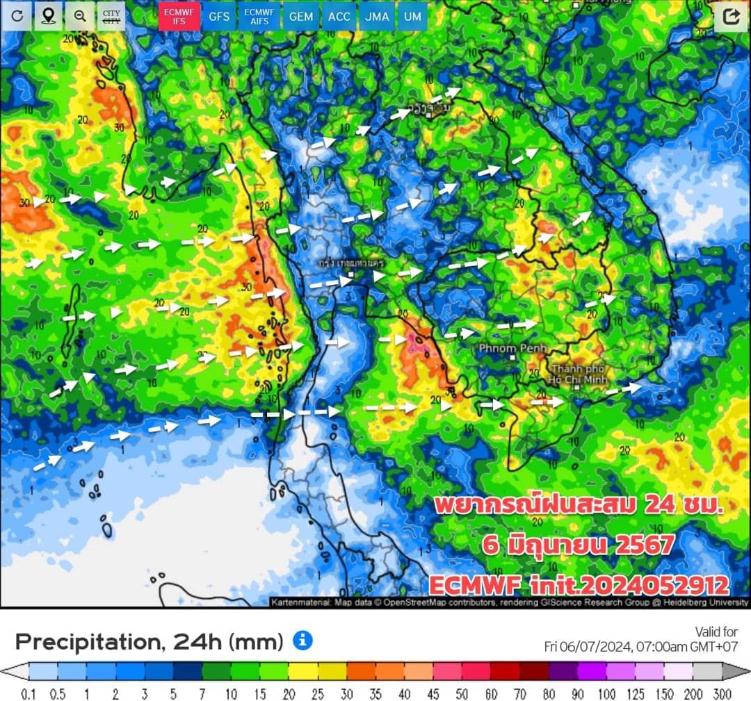 กรมอุตุฯ เตือนฝนตกหนัก 30 พ.ค.-8 มิ.ย.67
