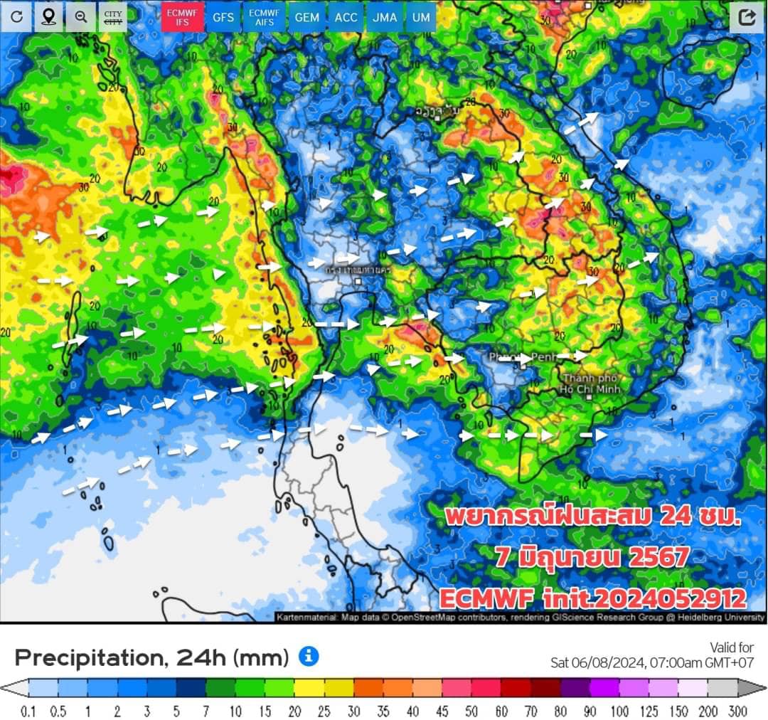 กรมอุตุฯ เตือนฝนตกหนัก 30 พ.ค.-8 มิ.ย.67