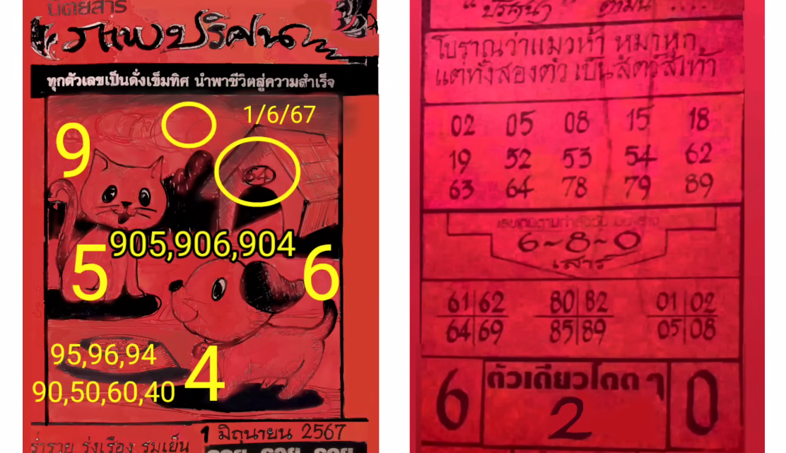 ปริศนาปกแดง 1 6 67