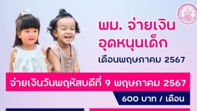 พม จ่ายเงินบุตร พฤษภาคม 2567