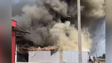 ไฟไหม้โกดังกัญชา