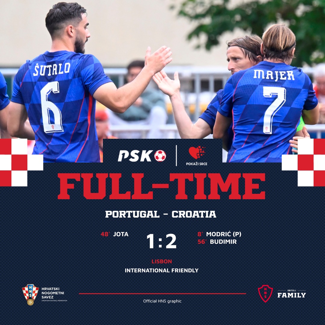 ผลบอลเมื่อคืนนี้ ฟุตบอลอุ่นเครื่องทีมชาติ โปรตุเกส โครเอเชีย