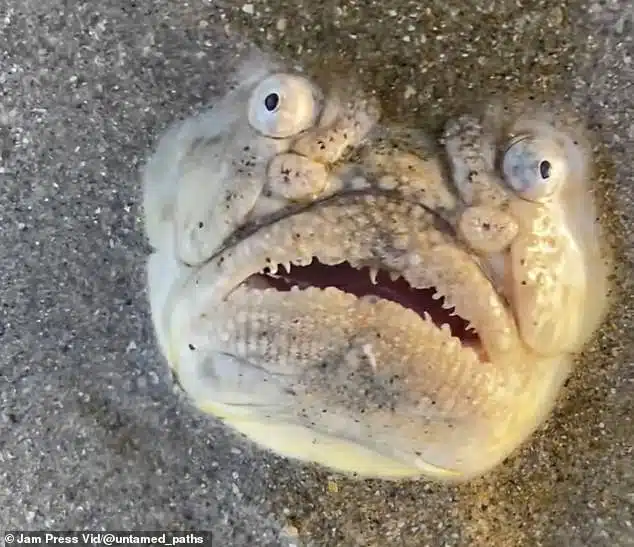 เดนนิส ชาน หนุ่มชาวสิงคโปร์ ได้พบกับปลาหน้าตาสุดประหลาด เกยตื้นอยู่บนชายหาด สภาพของมันนอนนิ่งจ้องมองขึ้นฟ้า