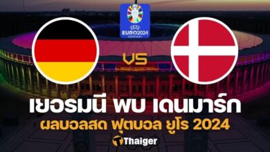 ผลบอลสด ยูโร 2024 เยอรมนี เดนมาร์ก