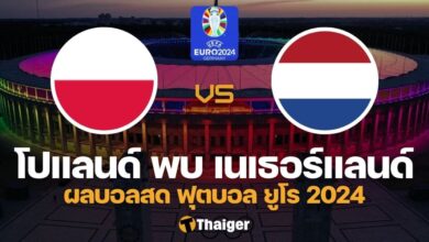 ผลบอลสด ยูโร 2024 โปแลนด์ เนเธอร์แลนด์