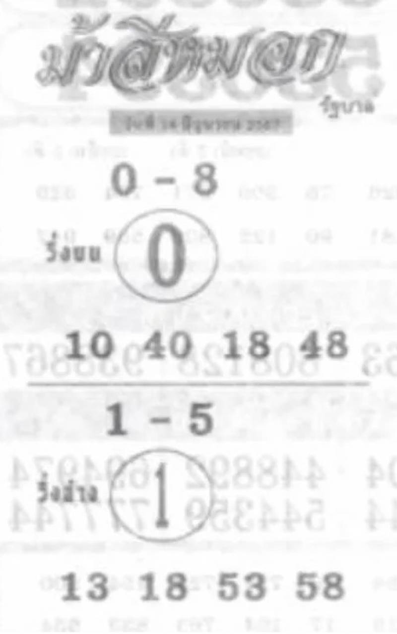 เลขเด็ด ม้าสีหมอก 16 6 67 หวย