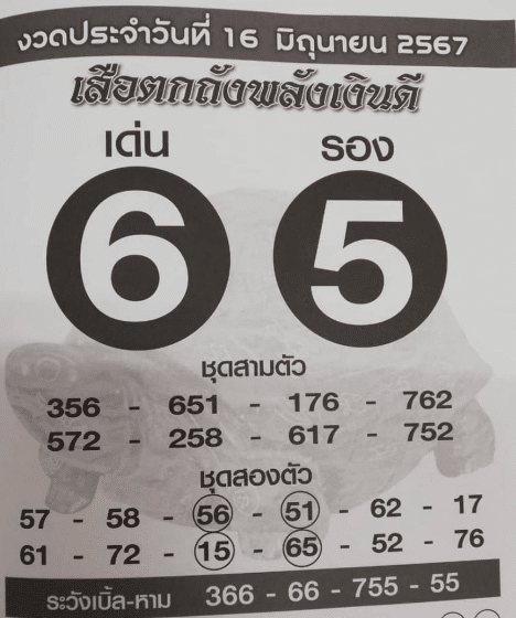 เสือตกถังพลังเงินดี 16 6 67
