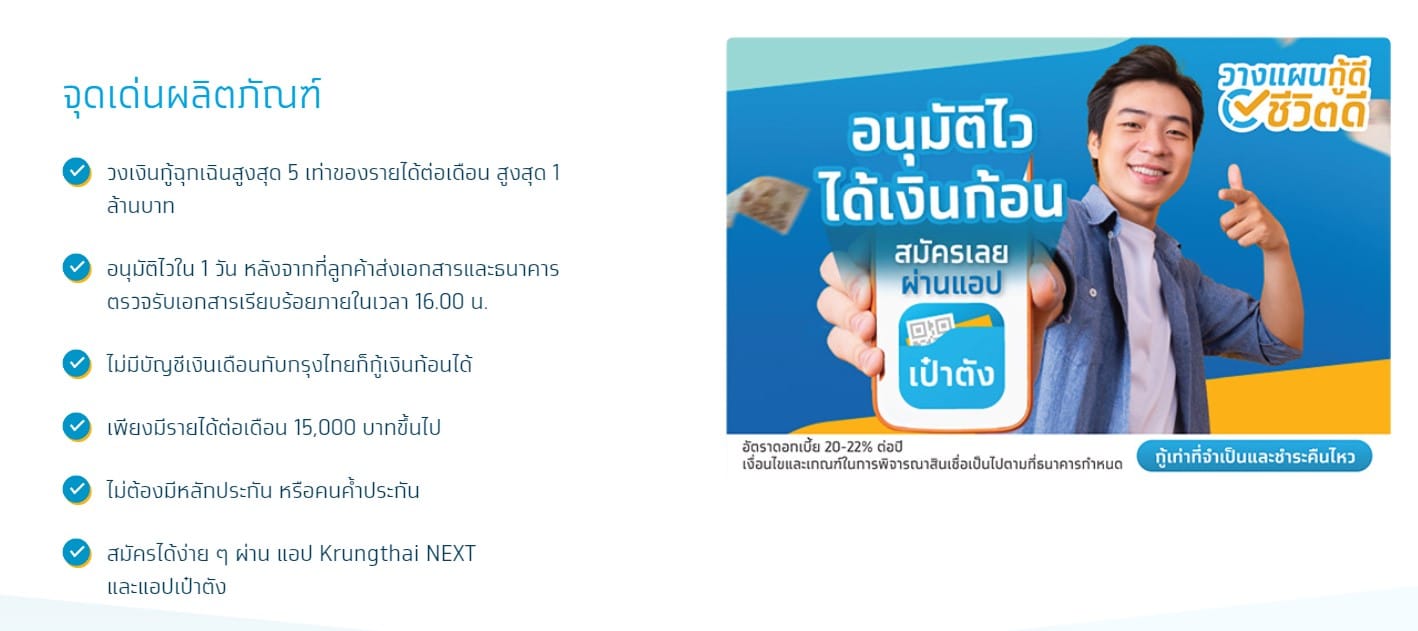 แนะนำ สินเชื่อกรุงไทยใจป้ำ ธนาคารกรุงไทย