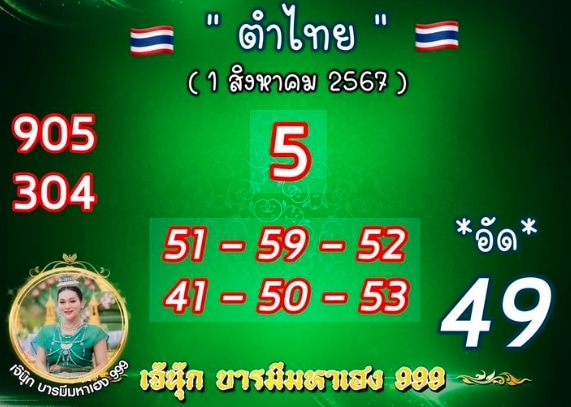 เลขเด็ด เจ๊นุ๊ก บารมีมหาเฮง 1 8 67