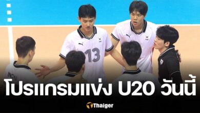 28 กรกฎาคม โปรแกรมแข่ง วอลเลย์บอลชาย U20 ชิงแชมป์เอเชีย 2024