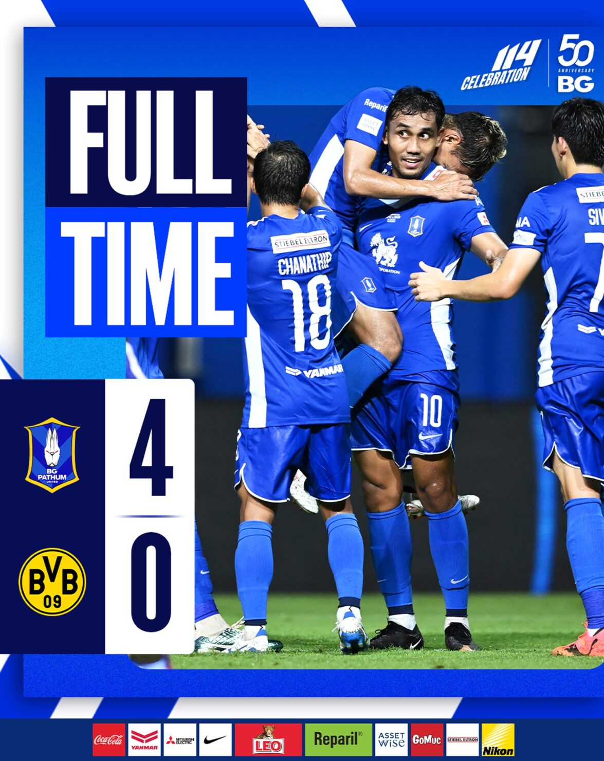 ผลฟุตบอลอุ่นเครื่อง บีจี ปทุม ดอร์ทมุนด์